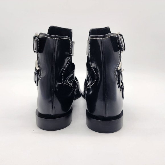 Alexander McQueen Cage Buckle Flat Ankle Boots 39.5 - Picture 5 of 9